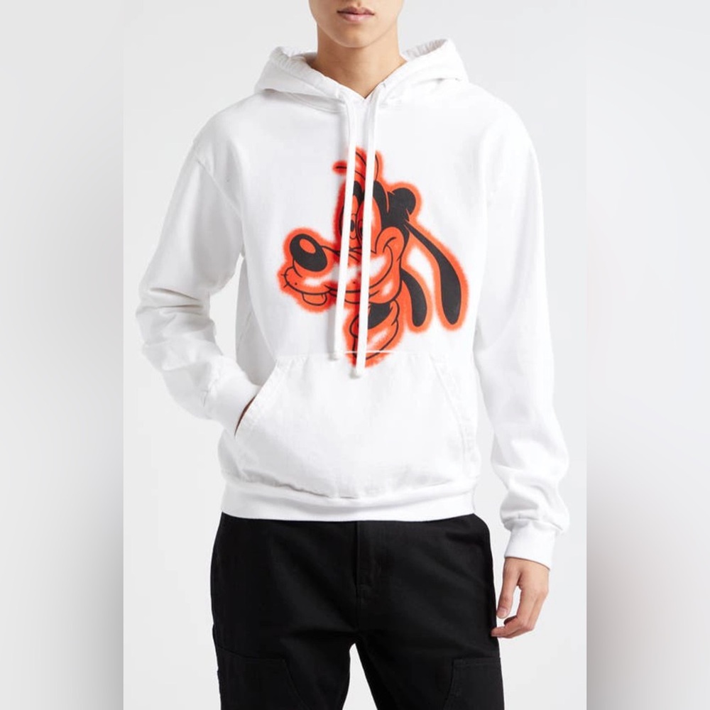 White Noon Goons x Disney Goofy Fleece Graphic Hoodie